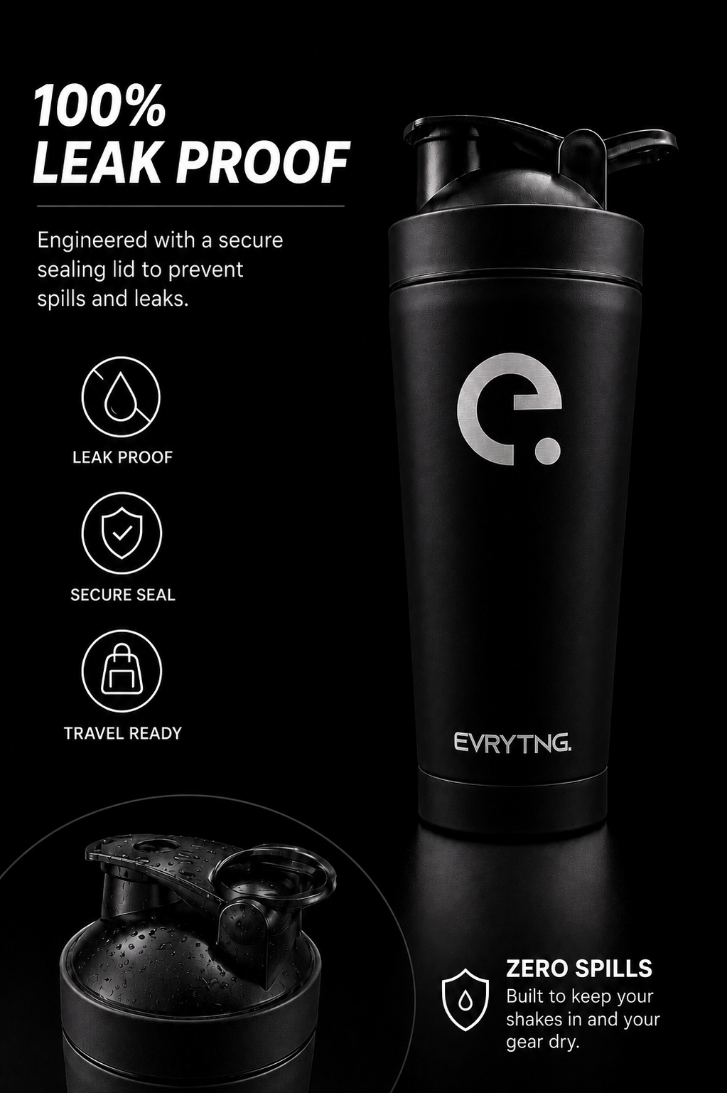 Stainless Steel Shaker Bottle