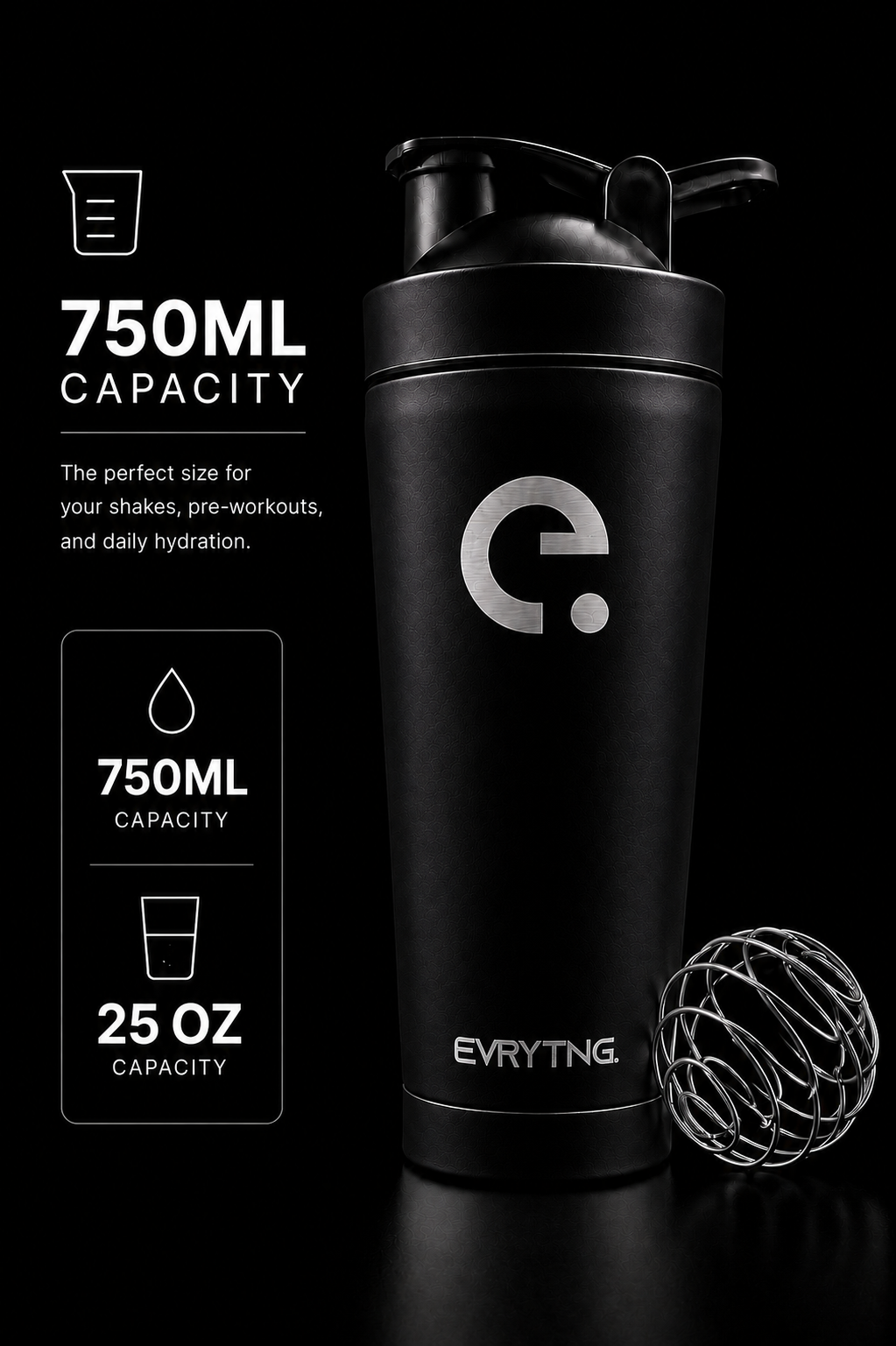 Stainless Steel Shaker Bottle